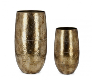 Set 2 vaze flori metal auriu Bimala 35.5x60 cm 45x80.5 cm 