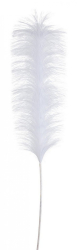 Set 24 pene artificiale albe 6x90 cm 