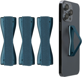 Set 3 Suporti elastici Kwmobile pentru telefoane Albastru Plastic 43997.27 