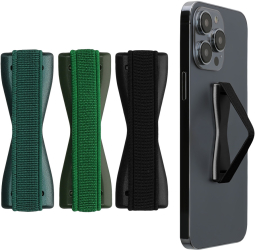 Set 3 Suporti elastici Kwmobile pentru telefoane Verde/Negru Plastic KWM000008OB033C 