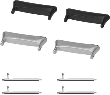 Set 4 Adaptori prindere curea de 20 mm Kwmobile pentru Honor Watch 4 Argintiu/Negru Otel KWM000025AZ001C 
