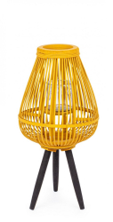 Set 4 felinare bambus ocru Ninette 30x61 cm 