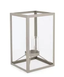 Set 6 felinare metal gri Janie 18.5x18.5x30.5 cm 