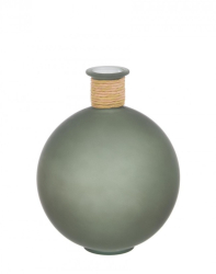 Vaza flori sticla verde 20x25 cm 
