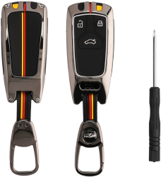 Carcasa Cheie Auto Kwmobile pentru Audi 3 Butoane - Smart Key Multicolor Zinc KWM000024XL001C 