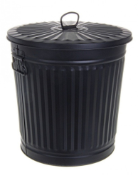 Cos gunoi zinc negru London 36x30x37 cm 