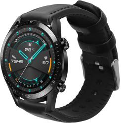 Curea Kwmobile pentru Huawei Watch GT 3/Watch GT 2/Watch GT Negru Piele naturala KWM000013PG003C 