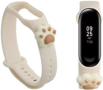 Curea Kwmobile pentru Xiaomi Mi Band 4/Mi Band 3 Alb Silicon KWM0000253P001C 