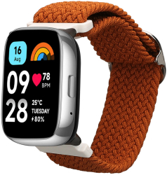 Curea Kwmobile pentru Xiaomi Redmi Watch 3 Active Maro Nylon KWM000025FI004C 