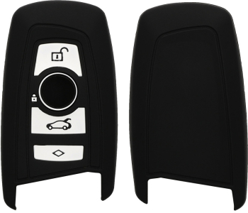 Husa Cheie Auto Kwmobile pentru BMW 4 Butoane - Smart Key Negru Silicon KWM0000256F001C 