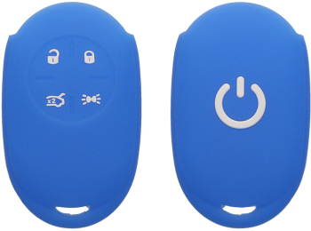 Husa Cheie Auto Kwmobile pentru Fiat 4 Butoane Albastru Silicon KWM0000190D004C 
