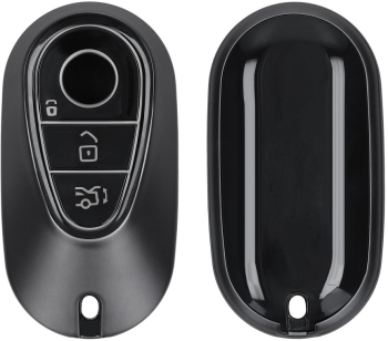 Husa Cheie Auto Kwmobile pentru Mercedes Benz 3 Butoane - Smart Key Gri/Negru Silicon KWM0000252P001C 