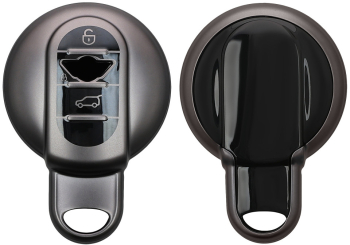 Husa Cheie Auto Kwmobile pentru Mini 3 Butoane - Smart Key Gri/Negru Silicon KWM0000252U001C 