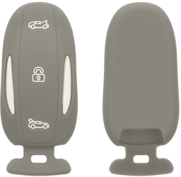 Husa Cheie Auto Kwmobile pentru Tesla Model X Gri Silicon KWM0000093Z002C 