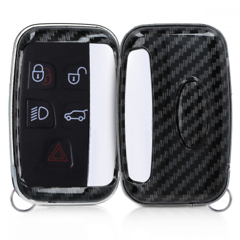 Husa Cheie Auto pentru Land Rover / Jaguar - 5 Butoane kwmobile Plastic Negru / Gri 49671.01