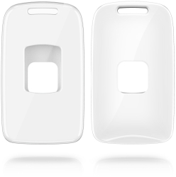 Husa Cheie Auto pentru Renault / Dacia - 4 Butoane - Keyless Go kwmobile Plastic Alb 54804.48 