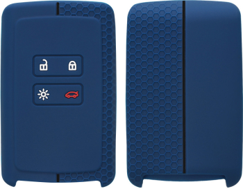 Husa Cheie Auto pentru Renault / Dacia - 4 Butoane - Keyless Go kwmobile Silicon Albastru 54806.05 