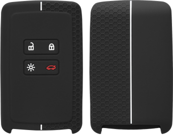 Husa Cheie Auto pentru Renault / Dacia - 4 Butoane - Keyless Go kwmobile Silicon Negru 54806.02 