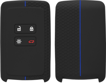 Husa Cheie Auto pentru Renault / Dacia - 4 Butoane - Keyless Go kwmobile Silicon Negru 54806.03 