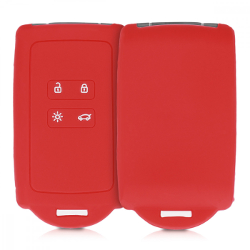 Husa Cheie Auto pentru Renault / Dacia - 4 Butoane - Keyless Go kwmobile Silicon Rosu 48035.09 