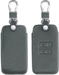 Husa Cheie Auto pentru Renault / Dacia - 4 Butoane - Keyless Go Piele ecologica Gri 44135.73 