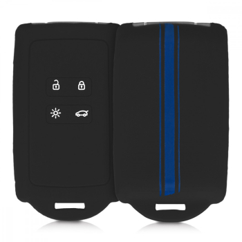 Husa Cheie Auto pentru Renault / Dacia - 4 Butoane - Keyless Go Silicon Albastru 49769.03 