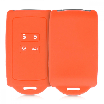 Husa Cheie Auto pentru Renault / Dacia - 4 Butoane - Keyless Go Silicon Portocaliu 48035.29 