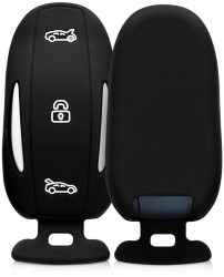Husa Cheie Auto pentru Tesla - Model X Silicon Negru 45661.01
