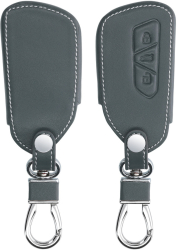 Husa Cheie Auto pentru VW - 3 Butoane Piele ecologica Gri 52652.73 