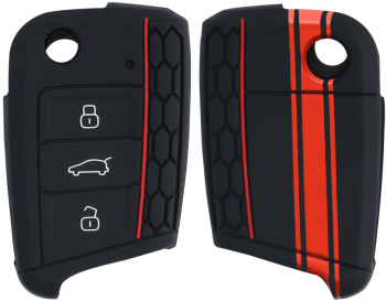 Husa Cheie Auto pentru VW - 3 Butoane Silicon Negru 42888.09 