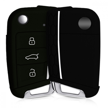 Husa Cheie Auto pentru VW - 3 Butoane Silicon Negru 46967.05 