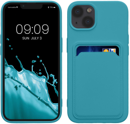 Husa Kwmobile pentru Apple iPhone 13 Albastru deschis Silicon KWM000013RD013C 