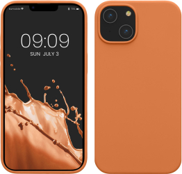 Husa Kwmobile pentru Apple iPhone 14 Portocaliu Silicon KWM000016NI031C 