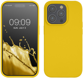 Husa Kwmobile pentru Apple iPhone 14 Pro Galben Silicon KWM000016NK034C 