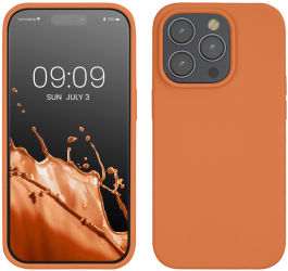 Husa Kwmobile pentru Apple iPhone 14 Pro Portocaliu Silicon KWM000016NK031C 