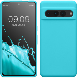 Husa Kwmobile pentru Google Pixel 7 Pro Albastru deschis Silicon KWM0000171J038C 
