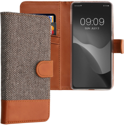 Husa Kwmobile pentru Google Pixel 7 Pro Gri/Maro Textil KWM000020HW001C 