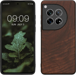 Husa Kwmobile pentru OnePlus 12 Maro Lemn KWM000022QA001C 