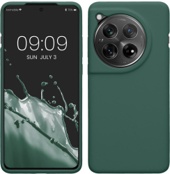Husa Kwmobile pentru OnePlus 12 Verde Silicon KWM000022QC002C 