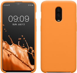 Husa Kwmobile pentru OnePlus 6T Portocaliu Silicon KWM000009BL033C 