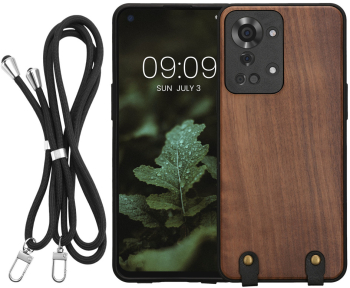 Husa Kwmobile pentru OnePlus Nord 2T Maro Lemn KWM000022PB001C 