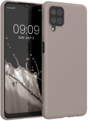 Husa Kwmobile pentru Samsung Galaxy A12 Bej Silicon KWM000012BL061C 