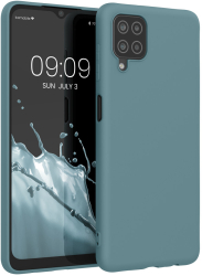 Husa Kwmobile pentru Samsung Galaxy A12 Verde inchis Silicon KWM000012BL056C 