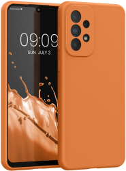 Husa Kwmobile pentru Samsung Galaxy A33 5G Portocaliu Silicon KWM000015GQ048C