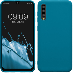 Husa Kwmobile pentru Samsung Galaxy A50 Albastru Silicon KWM000009SZ019C 