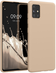 Husa Kwmobile pentru Samsung Galaxy A51 Crem Silicon KWM000010YZ046C 