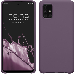 Husa Kwmobile pentru Samsung Galaxy A51 Mov inchis Silicon KWM000010ZA053C 
