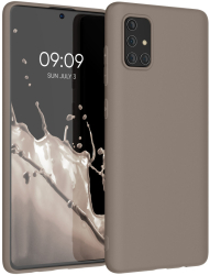 Husa Kwmobile pentru Samsung Galaxy A71 Bej Silicon KWM000010ZJ031C 