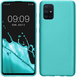 Husa Kwmobile pentru Samsung Galaxy A71 Verde deschis Silicon KWM000010ZN016C 