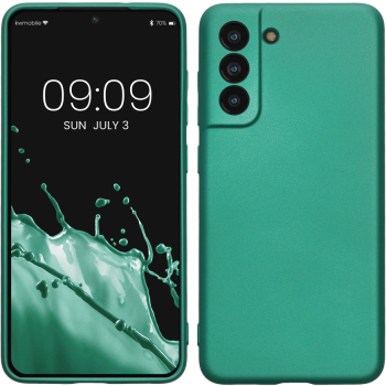 Husa Kwmobile pentru Samsung Galaxy S21 FE Verde Silicon KWM000013FE013C 